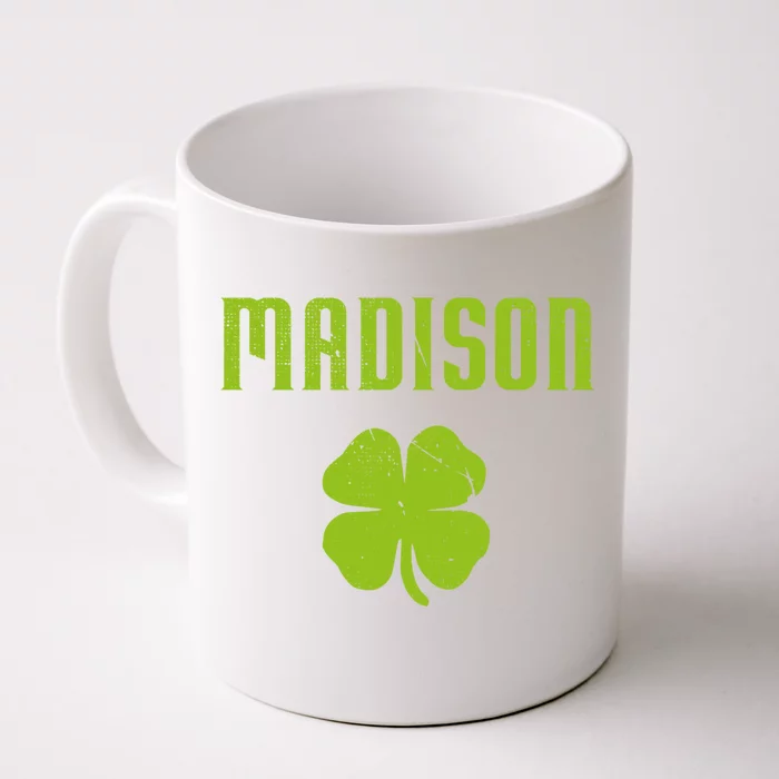 Madison Wi Shamrock Capital City St Patricks Day Pride Graph Cute Gift Front & Back Coffee Mug