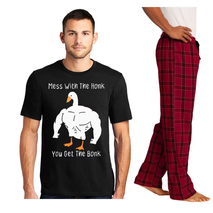 Mess With The Honk You Get The Bonk Funny Goose Pajama Set