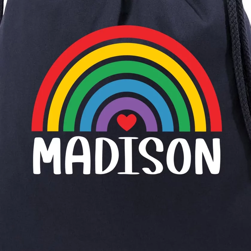 Madison Wisconsin Travel I Love Madison Usa Great Gift Drawstring Bag