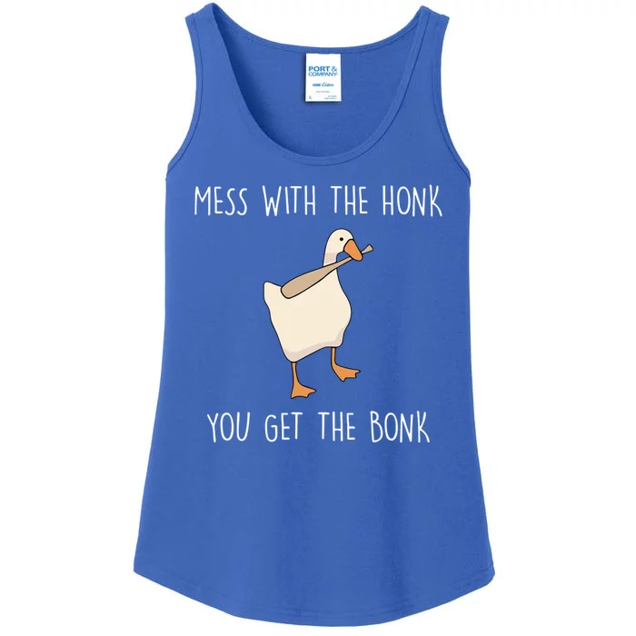 Mess With The Honk You Get The Bonk Ladies Essential Tank