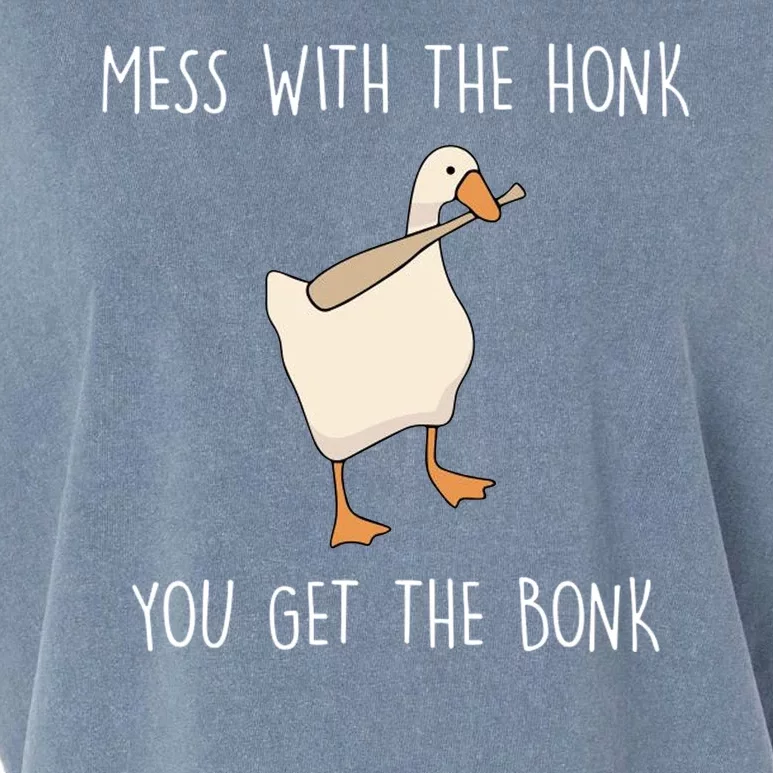 Mess With The Honk You Get The Bonk Garment-Dyed Women's Muscle Tee