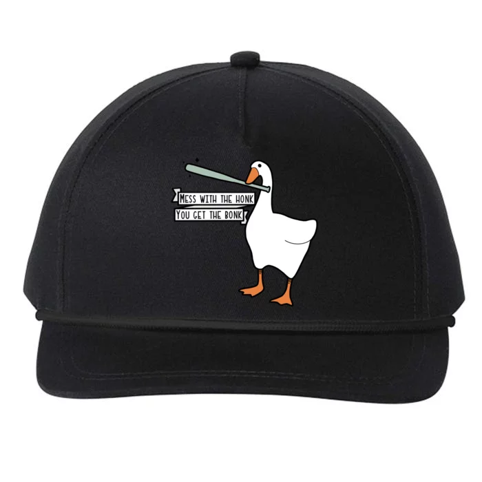 Mess With The Honk You Get The Bonk Goose Snapback Five-Panel Rope Hat