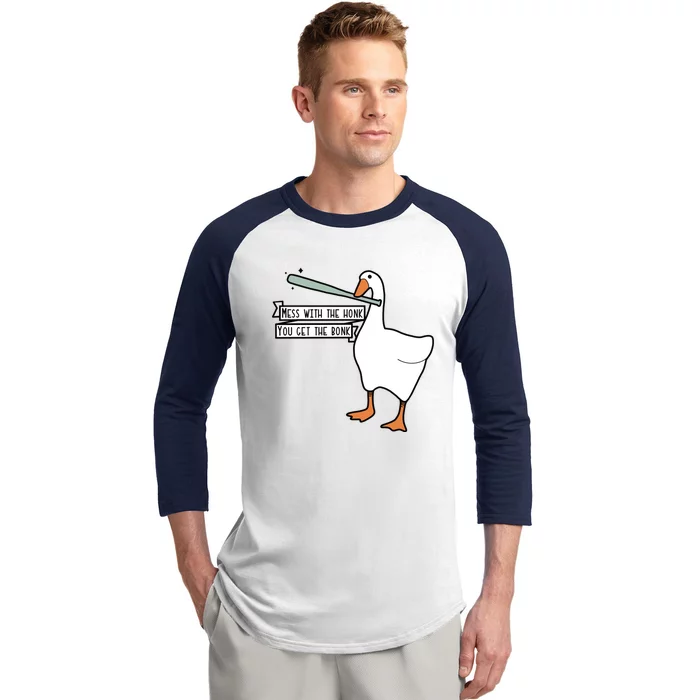 Mess With The Honk You Get The Bonk Goose Baseball Sleeve Shirt