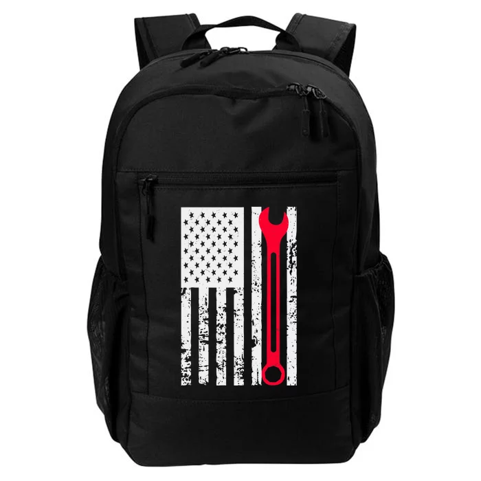 Mechanic Workshop Tools USA Flag Repairman Gift Daily Commute Backpack