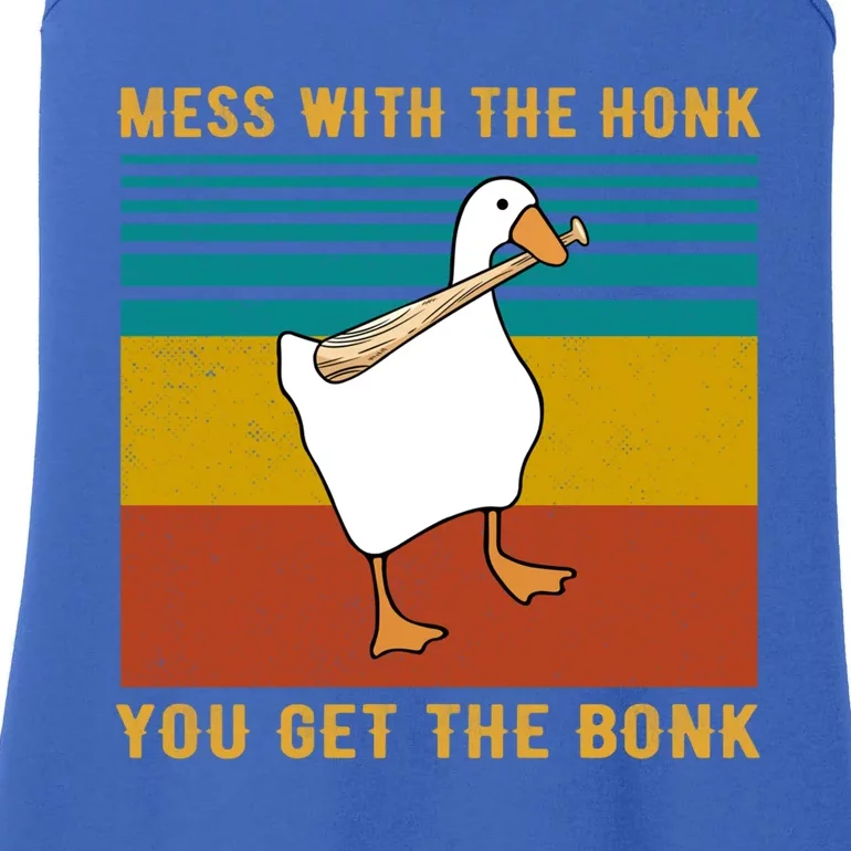 Mess With The Honk You Get The Bonk Funny Duck Goose Gift Ladies Essential Tank