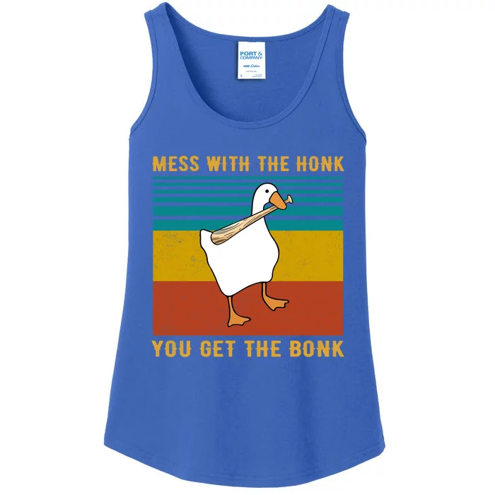 Mess With The Honk You Get The Bonk Funny Duck Goose Gift Ladies Essential Tank