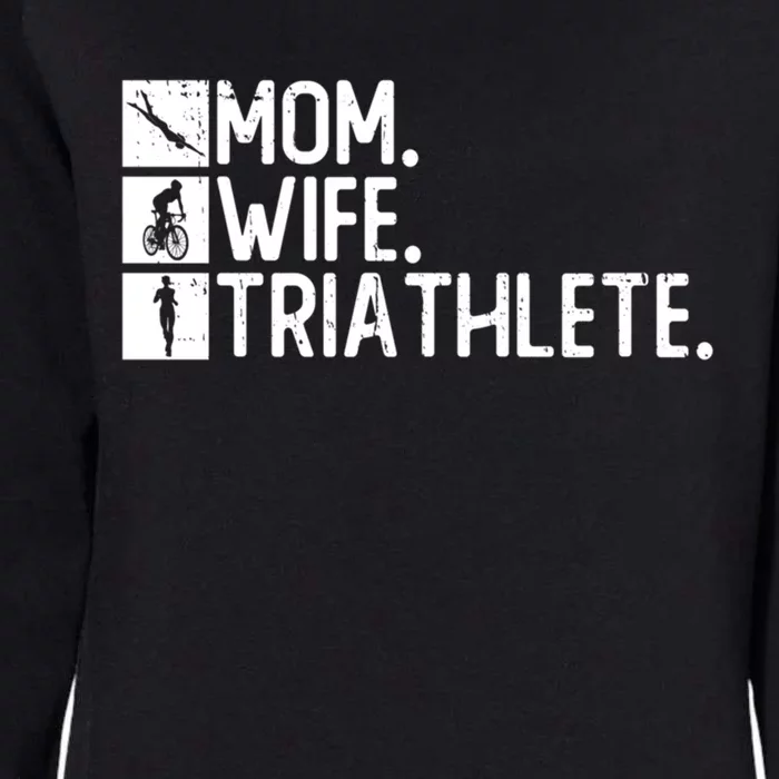 Mom Wife Triathlete Cool Gift Triathlon Training Triathlete Gift Womens California Wash Sweatshirt