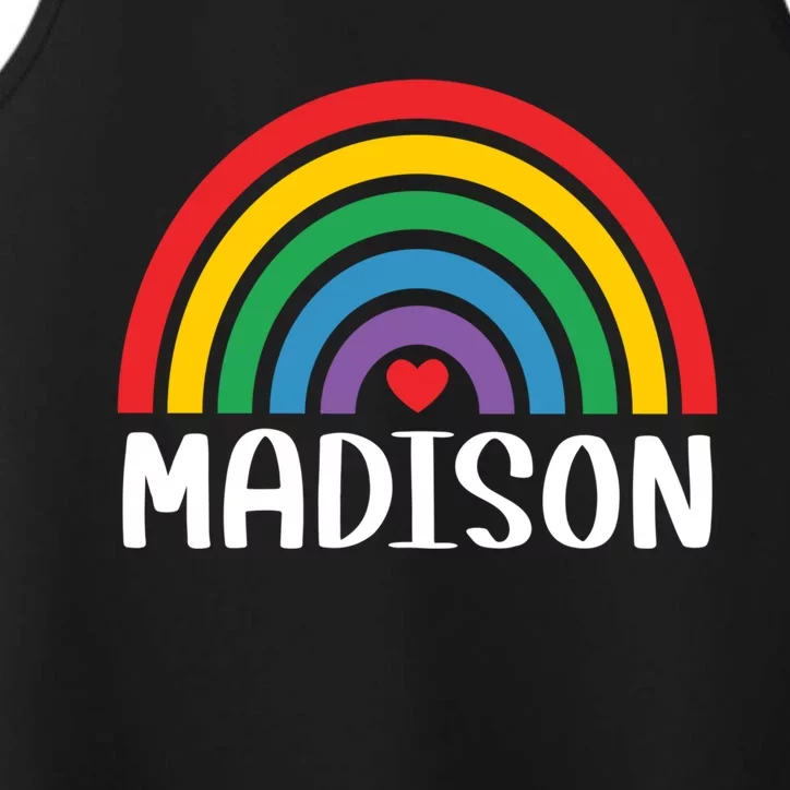 Madison Wisconsin Travel I Love Madison Usa Meaningful Gift Performance Tank