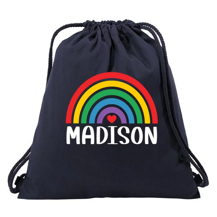 Madison Wisconsin Travel I Love Madison Usa Meaningful Gift Drawstring Bag