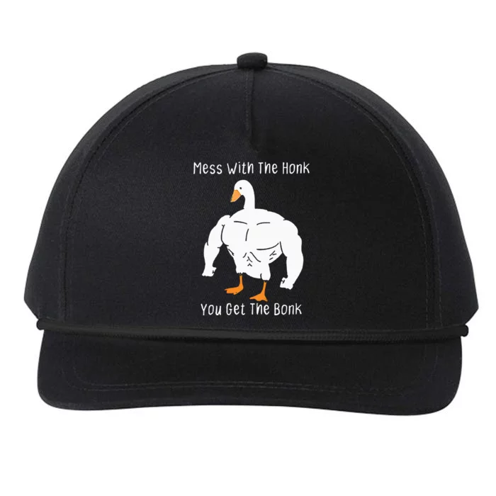 Mess With The Honk You Get The Bonk Funny Goose Snapback Five-Panel Rope Hat