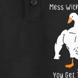 Mess With The Honk You Get The Bonk Funny Goose Dry Zone Grid Performance Polo