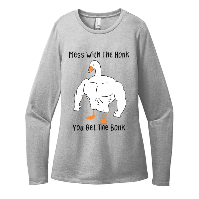 Mess With The Honk You Get The Bonk Womens CVC Long Sleeve Shirt