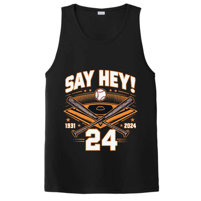 Mays Willie Tribute San Francisco Say Hey 1931 2024 Performance Tank