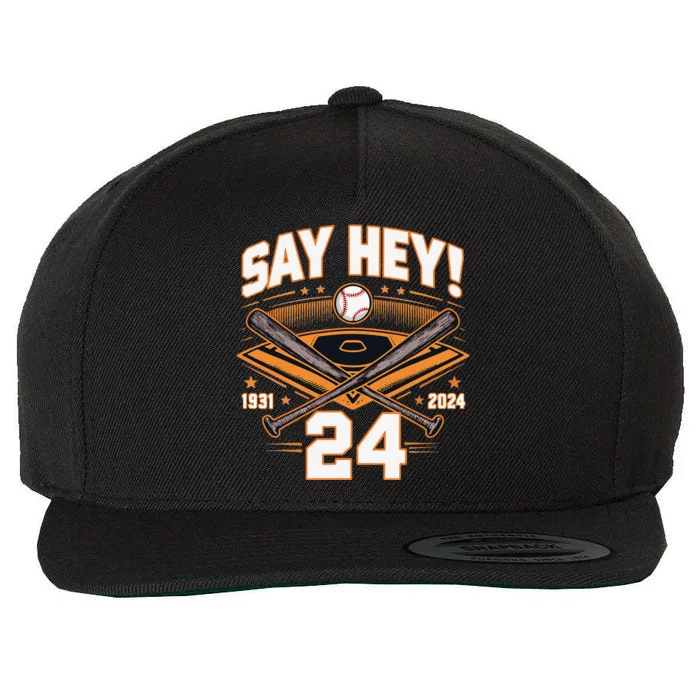 Mays Willie Tribute San Francisco Say Hey 1931 2024 Wool Snapback Cap