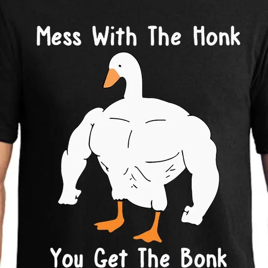 Mess With The Honk You Get The Bonk Funny Duck Pajama Set