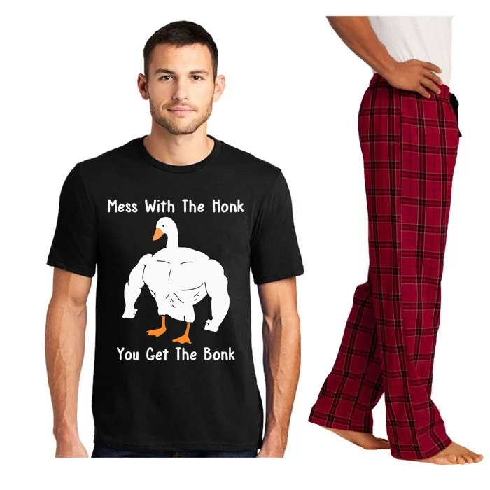 Mess With The Honk You Get The Bonk Funny Duck Pajama Set