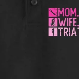 Mom. Wife. Triathlete Triathlon  Training Triathlete Dry Zone Grid Performance Polo