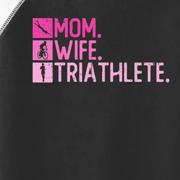 Mom. Wife. Triathlete Triathlon  Training Triathlete Toddler Fine Jersey T-Shirt