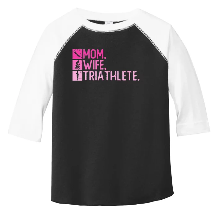 Mom. Wife. Triathlete Triathlon  Training Triathlete Toddler Fine Jersey T-Shirt