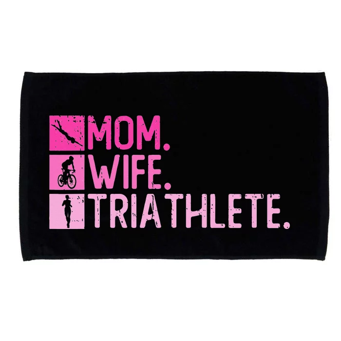 Mom. Wife. Triathlete Triathlon  Training Triathlete Microfiber Hand Towel