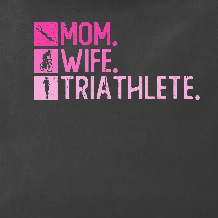 Mom. Wife. Triathlete Triathlon  Training Triathlete Zip Tote Bag