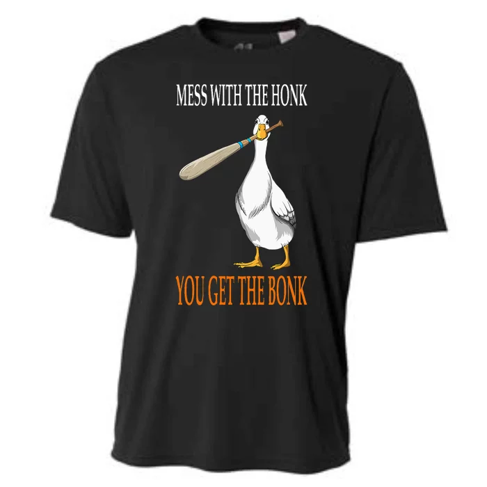 Mess With The Honk Goose Game Gamer Wooden Club Computer Cooling Performance Crew T-Shirt