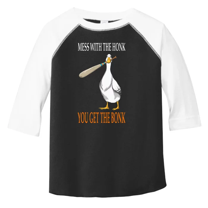 Mess With The Honk Goose Game Gamer Wooden Club Computer Toddler Fine Jersey T-Shirt