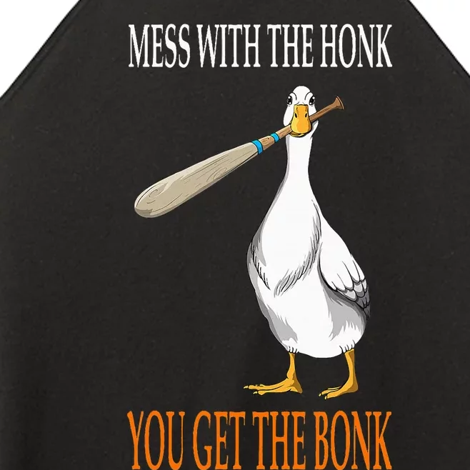 Mess With The Honk Goose Game Gamer Wooden Club Computer Women’s Perfect Tri Rocker Tank