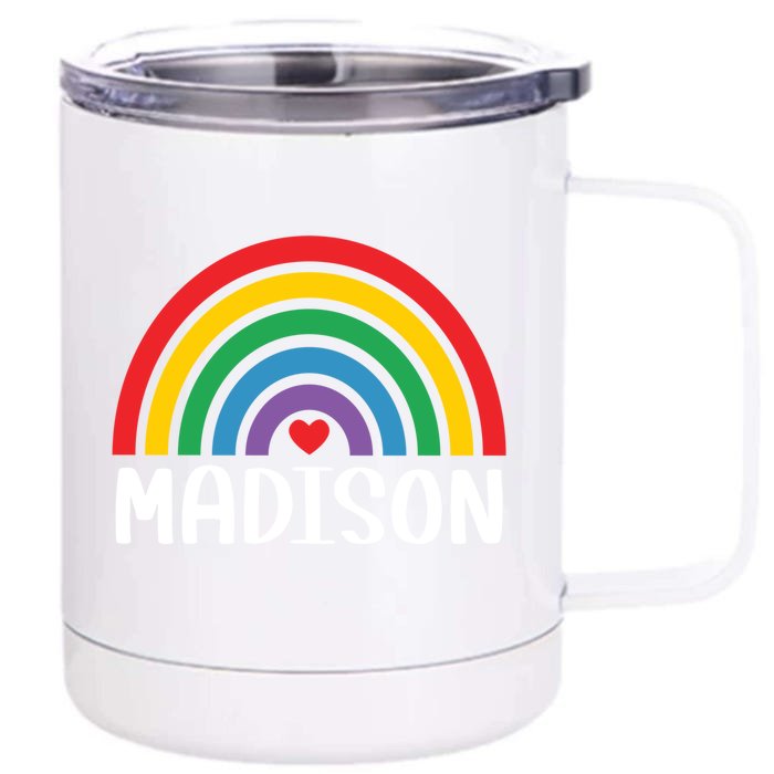 Madison Wisconsin Travel I Love Madison Usa Gift Front & Back 12oz Stainless Steel Tumbler Cup