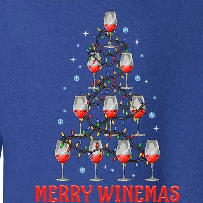 Merry Winemas Tree Wine Ugly Christmas Sweaters Meaningful Gift Toddler Sweatshirt