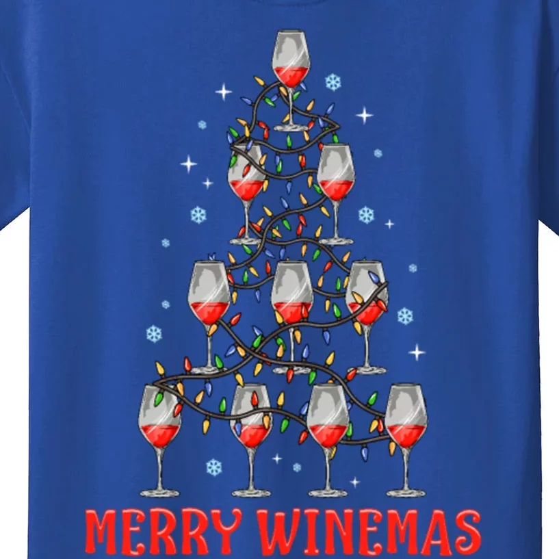 Merry Winemas Tree Wine Ugly Christmas Sweaters Meaningful Gift Kids T-Shirt