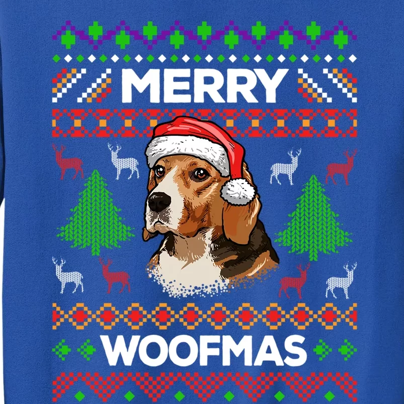 Merry Woofmas Ugly Sweater Christmas Beagle Lover Gift Sweatshirt