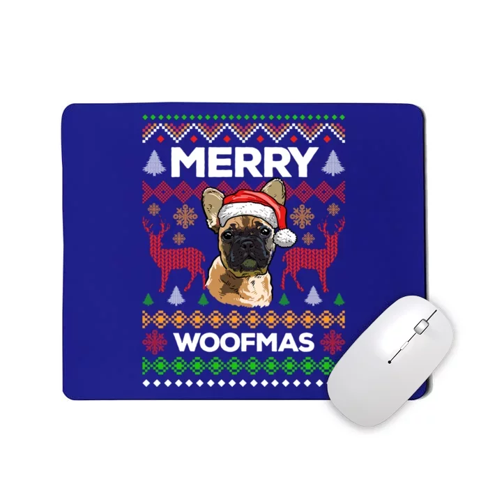 Merry Woofmas Ugly Sweater Christmas French Bulldog Lover Gift Mousepad