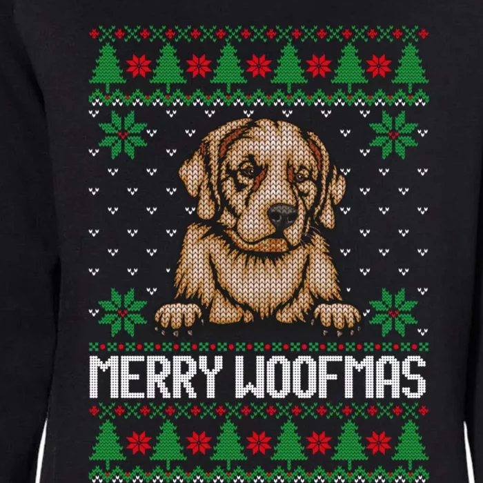 Merry Woofmas Ugly Christmas Sweater Gift Womens California Wash Sweatshirt