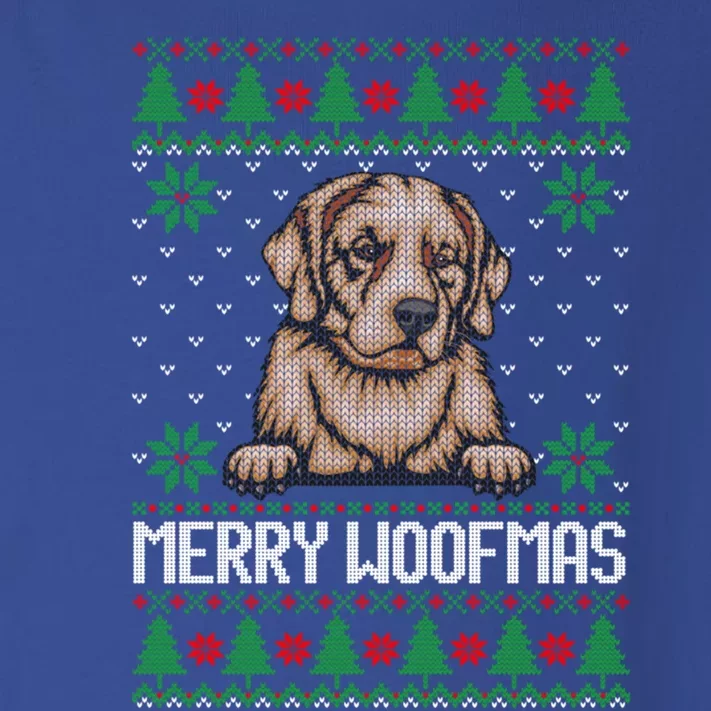 Merry Woofmas Ugly Christmas Sweater Gift Toddler Long Sleeve Shirt