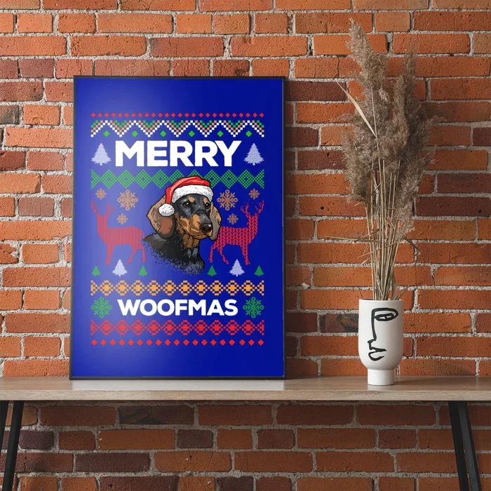 Merry Woofmas Ugly Sweater Christmas Dachshund Lover Gift Cute Gift Poster