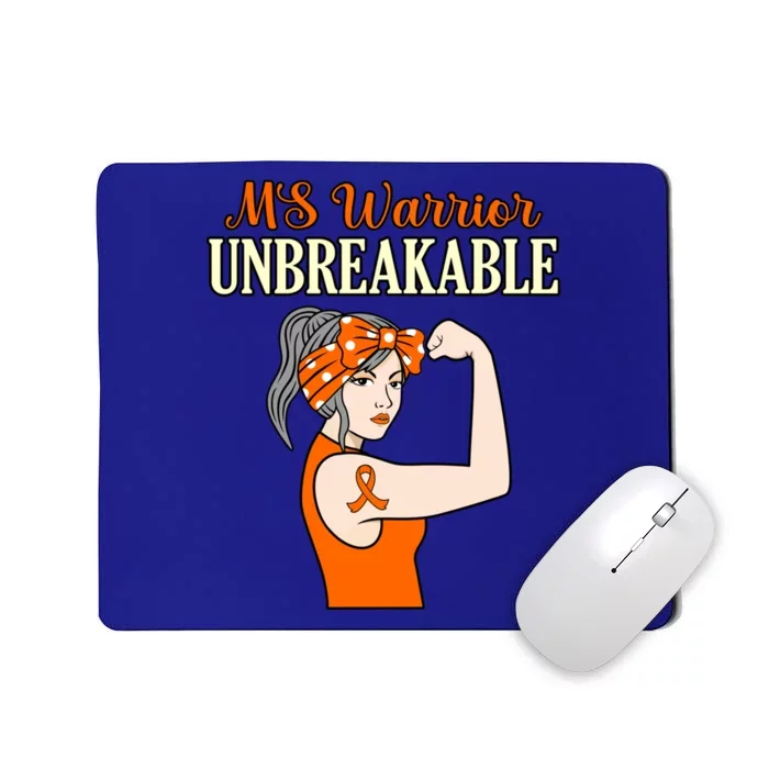 Ms Warrior Unbreakable Multiple Sclerosis Awareness Graphic Great Gift Mousepad