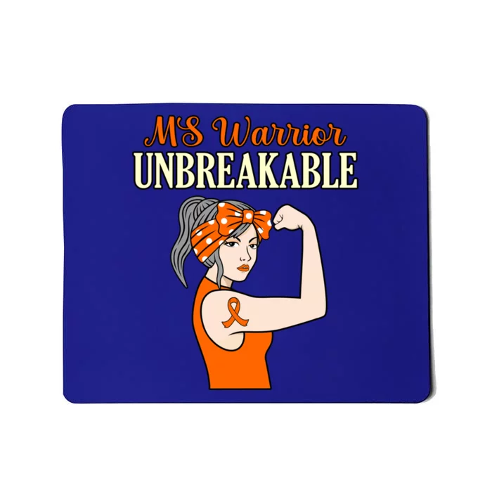 Ms Warrior Unbreakable Multiple Sclerosis Awareness Graphic Great Gift Mousepad