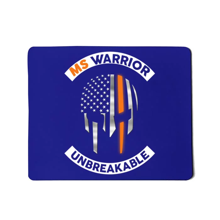 Ms Warrior Unbreakable Skull Multiple Sclerosis Awareness Funny Gift Mousepad