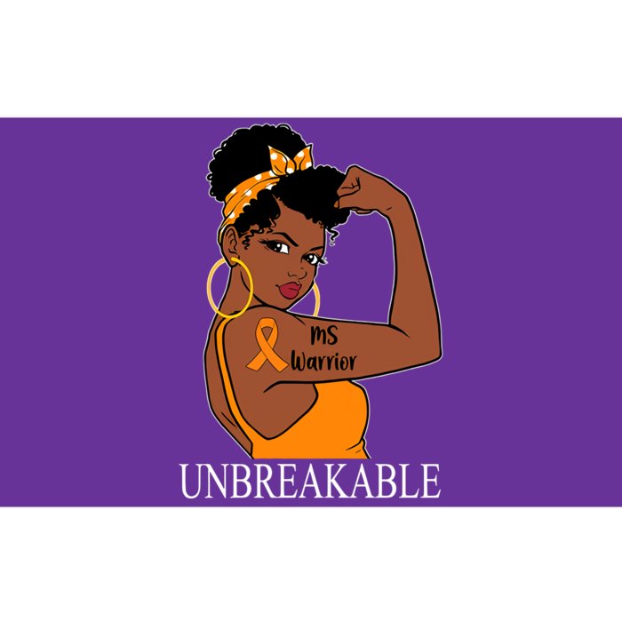 Ms Warrior Unbreakable Multiple Sclerosis Awareness Black Women Bumper Sticker