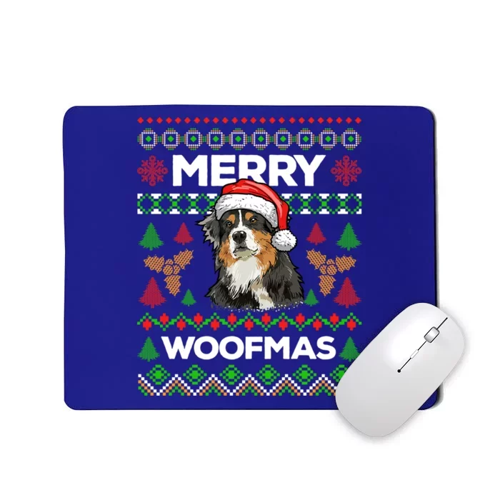 Merry Woofmas Ugly Sweater Christmas Australian Shepherd Gift Mousepad