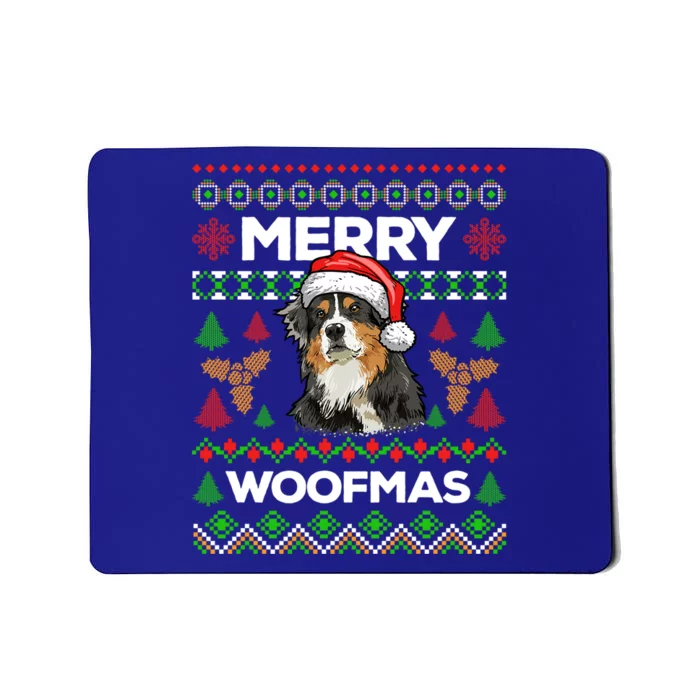 Merry Woofmas Ugly Sweater Christmas Australian Shepherd Gift Mousepad