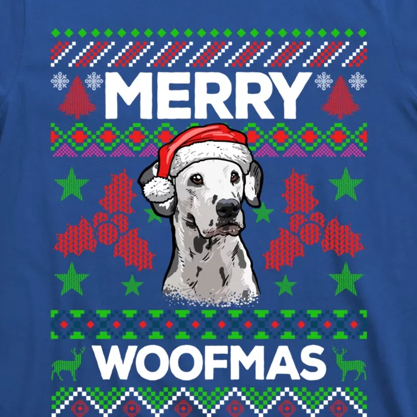 Merry Woofmas Ugly Sweater Christmas Dalmatian Lover Gift T-Shirt