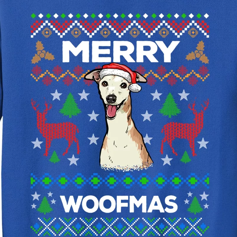 Merry Woofmas Ugly Sweater Christmas Greyhound Lover Gift Cute Gift Tall Sweatshirt