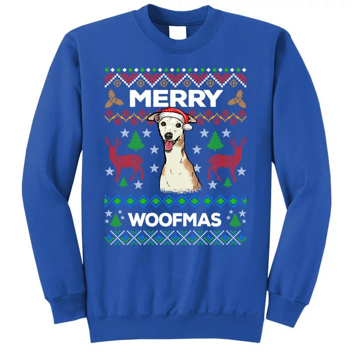 Merry Woofmas Ugly Sweater Christmas Greyhound Lover Gift Cute Gift Tall Sweatshirt