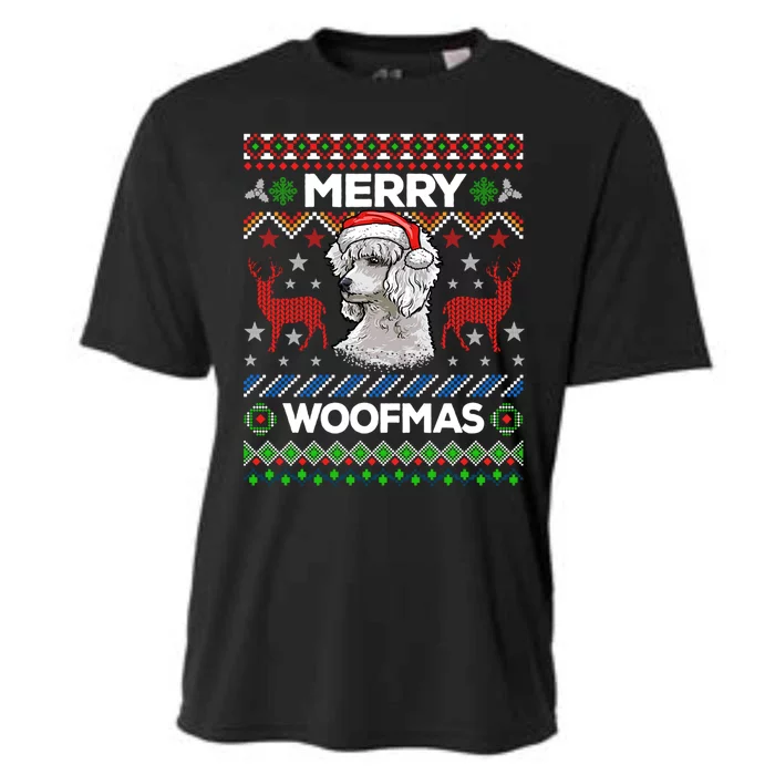 Merry Woofmas Ugly Sweater Christmas Poodle Lover Gift Cooling Performance Crew T-Shirt