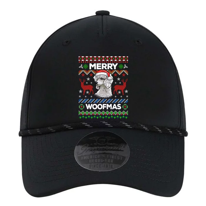 Merry Woofmas Ugly Sweater Christmas Poodle Lover Gift Performance The Dyno Cap