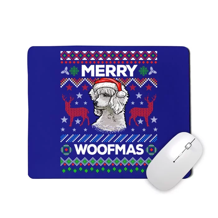 Merry Woofmas Ugly Sweater Christmas Poodle Lover Gift Mousepad