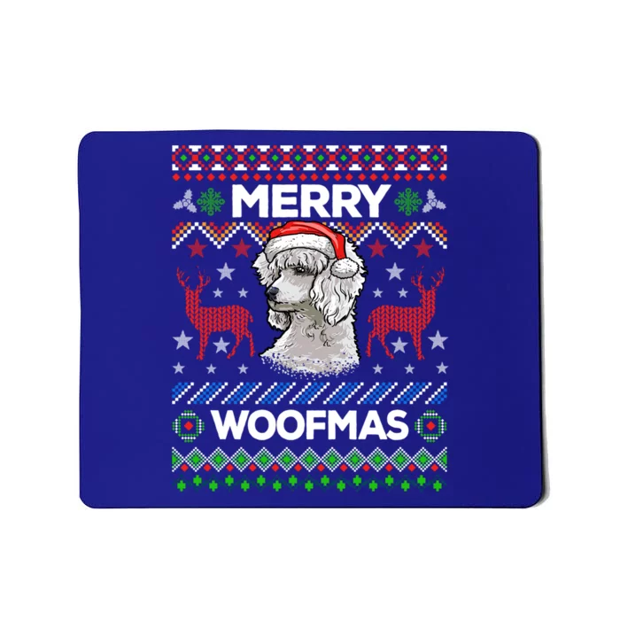 Merry Woofmas Ugly Sweater Christmas Poodle Lover Gift Mousepad