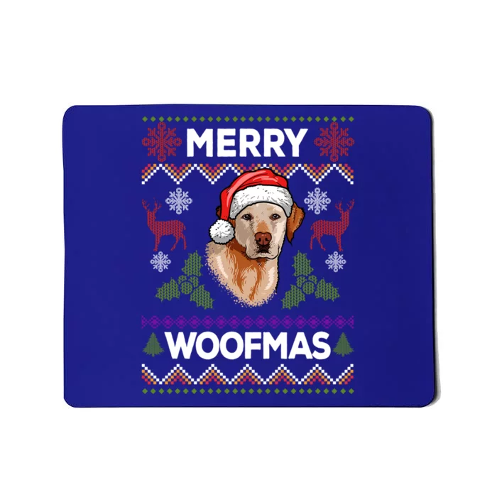 Merry Woofmas Ugly Sweater Christmas Labrador Lover Gift Mousepad